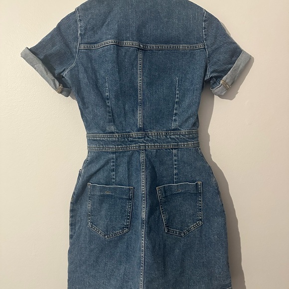 Zara mid blue mini denim dress - Picture 4 of 8
